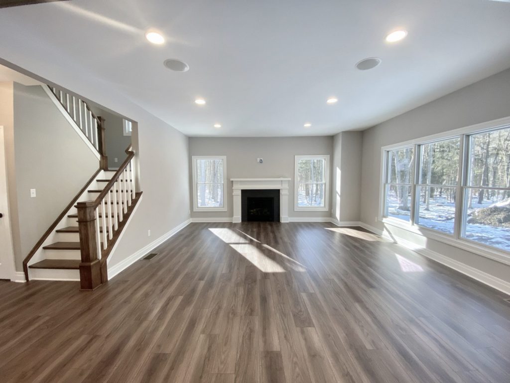 living room new home construction western new york