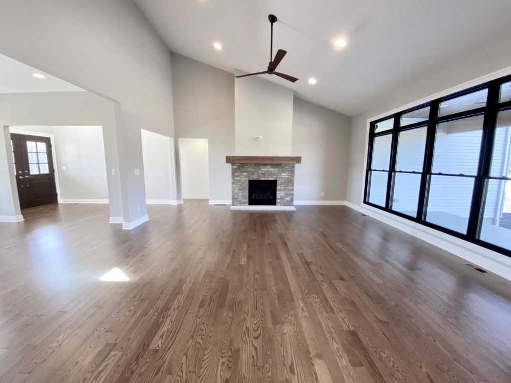 living room new home construction riley meadows