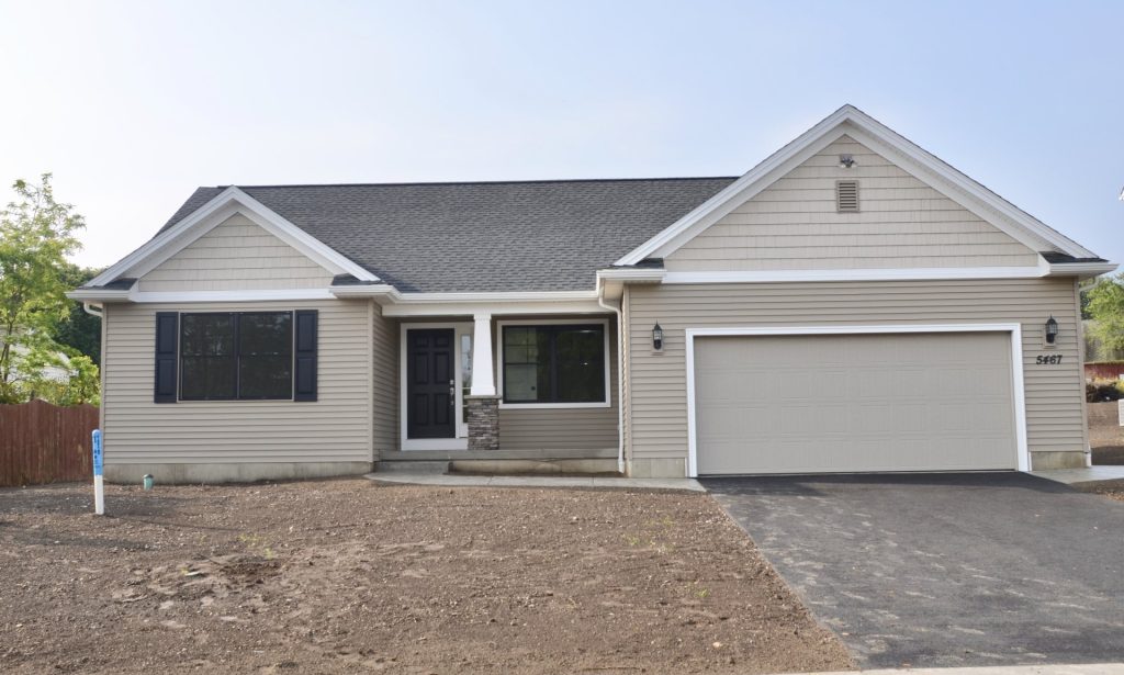 Baybrook-I-1-Story-Craftsman-Style-Home-with-Light-Taupe-Siding-Dark-Shutters-Covered-Front-Porch-and-2-Car-Garage